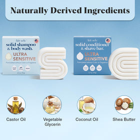 Kitsch shampoo bar being held wet to show concentrated cleansing