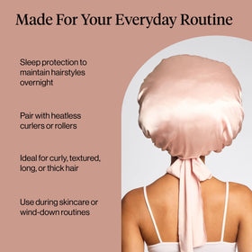 Kitsch bonnet on mannequin head demonstrating extra-large fit