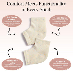 Kitsch socks worn overnight beside bed for convenient nightly care