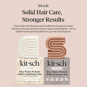 Kitsch conditioner bar texture close-up showing smooth conditioning benefit