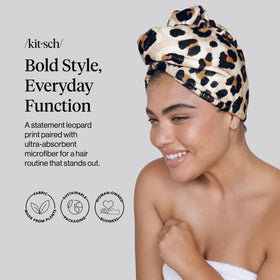 Kitsch microfiber close-up texture highlighting plush fibers for gentle, low-friction drying