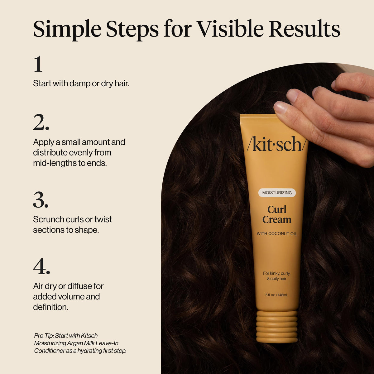 Kitsch travel-size in pouch showing convenient on-the-go styling