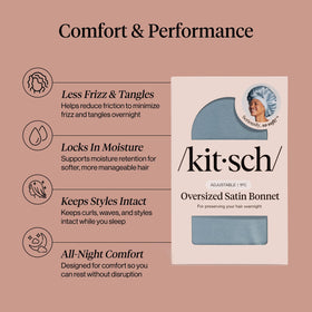Kitsch bonnet adjustable ties detail offering customizable secure fit
