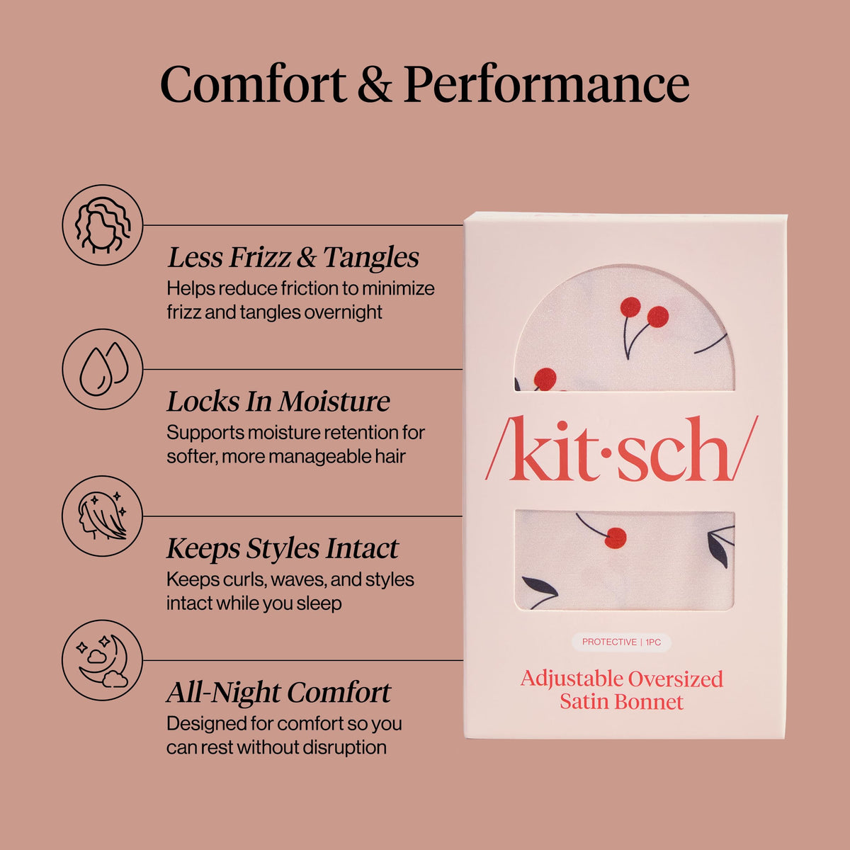 Kitsch adjustable ties detail for a secure, custom fit