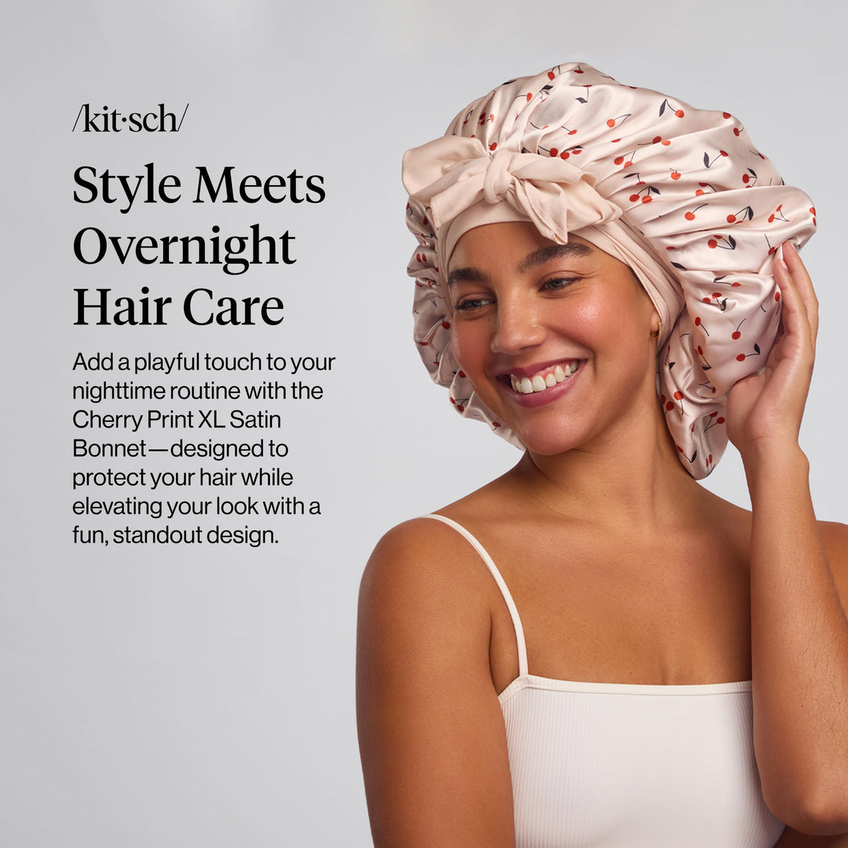 Kitsch satin close-up shows soft texture that reduces friction
