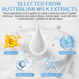 KIUORET cleanser and toner texture close-up showing gentle foaming and hydration