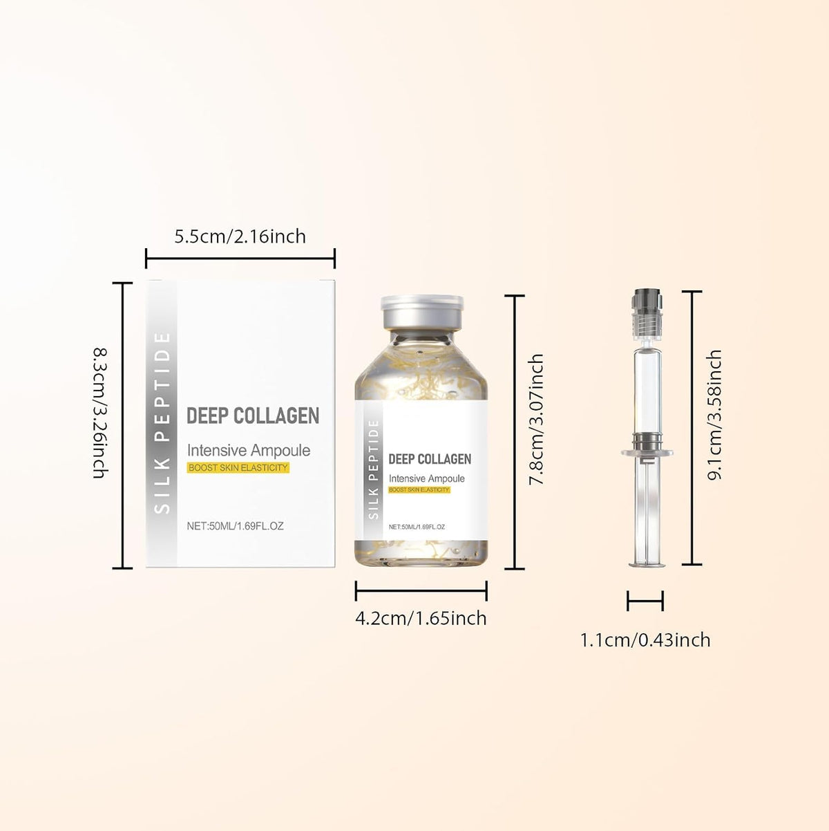 KKINYAS silk peptide serum texture close-up highlighting smooth absorption