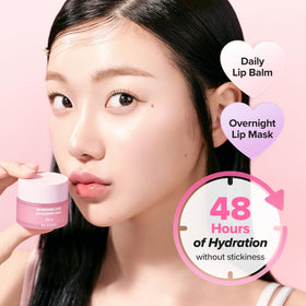 KLAVUU lip mask applied on lips demonstrating even coverage and instant soothing effect