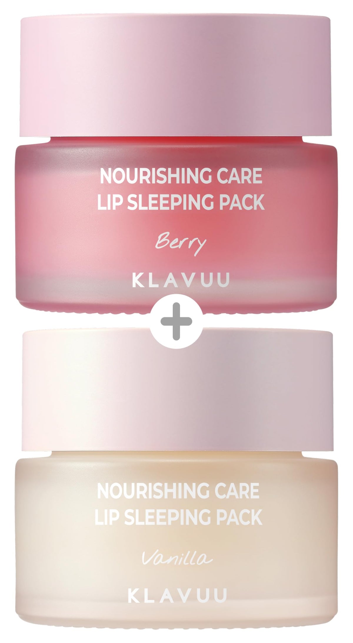 KLAVUU jar front view showing compact lip mask packaging and clear branding for easy storage