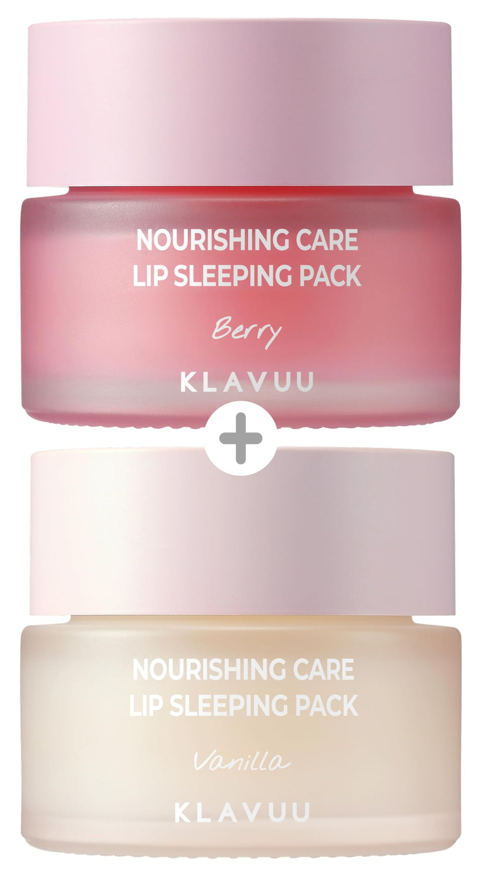 KLAVUU jar front view showing compact lip mask packaging and clear branding for easy storage