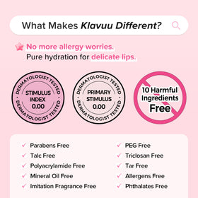 KLAVUU ingredients display with berry and vanilla elements highlighting nourishing aroma and antioxidants