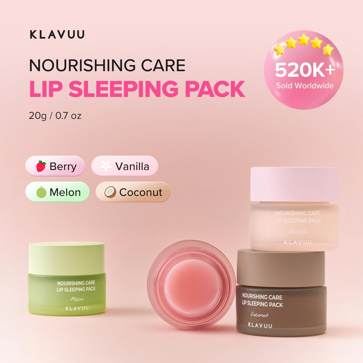 KLAVUU lip mask jar on bedside table showing overnight routine and restorative hydration