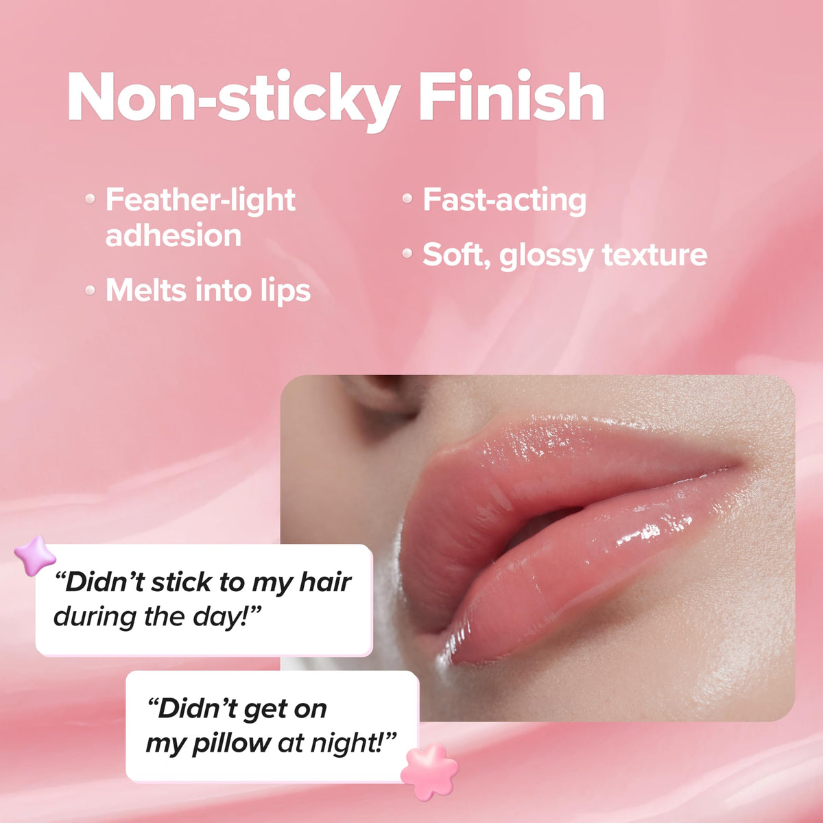 KLAVUU lip mask held in a hand for size comparison, convenient travel-friendly 0.7oz