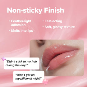 KLAVUU lip mask held in a hand for size comparison, convenient travel-friendly 0.7oz