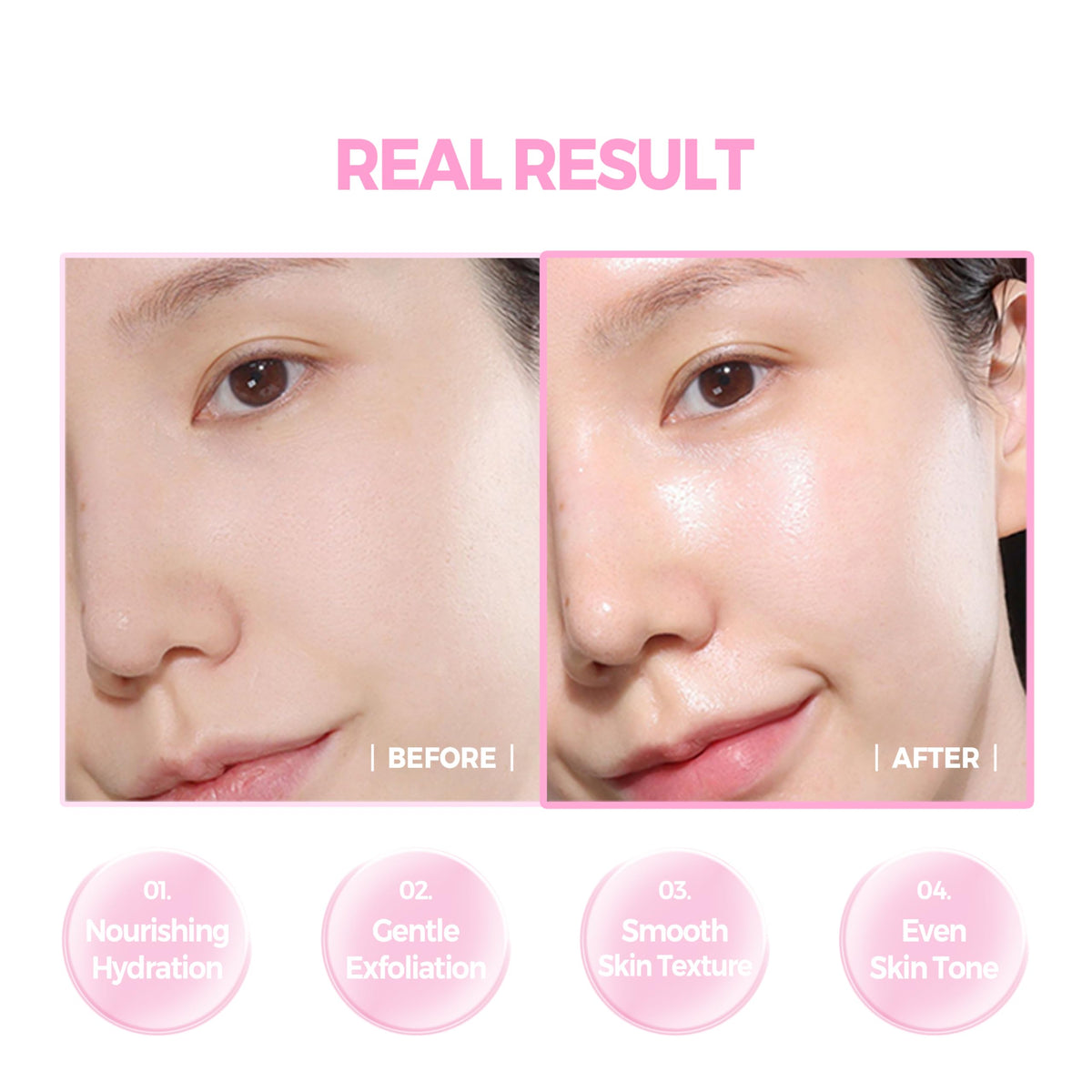 KLAVUU close-up texture transforming cream to clear film, shows gentle exfoliation