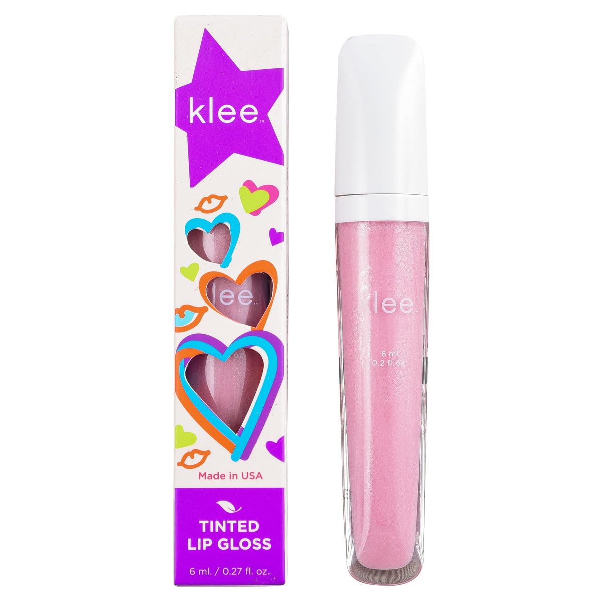 Klee Naturals glosses in a playful setting with kids enjoying safe, flavored lip shine