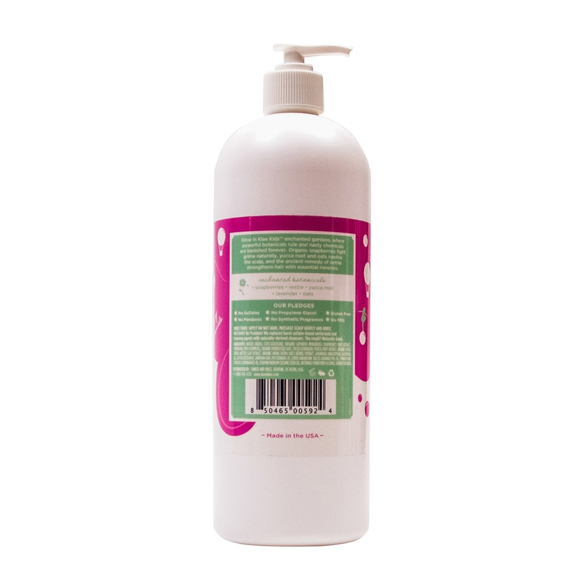Klee Naturals shampoo gel texture on palm showing gentle lather benefit