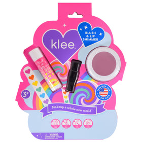 Klee Naturals front packaging showing Rainbow Glitz kit, safe kid-friendly benefit
