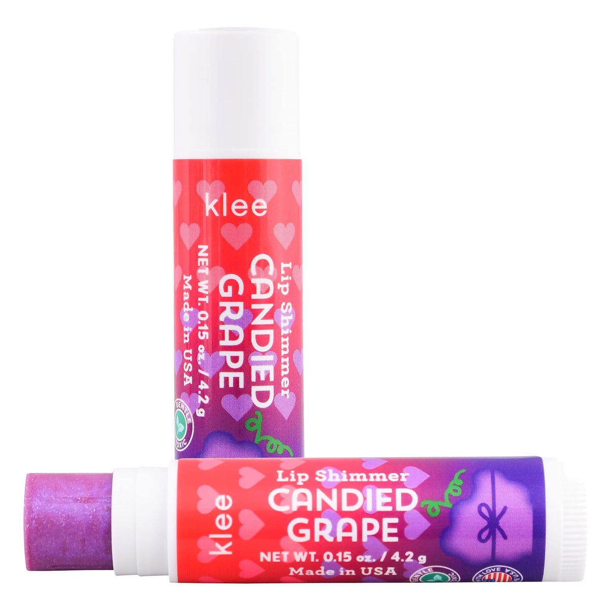 klee naturals ingredients label close-up, emphasizes made in USA quality