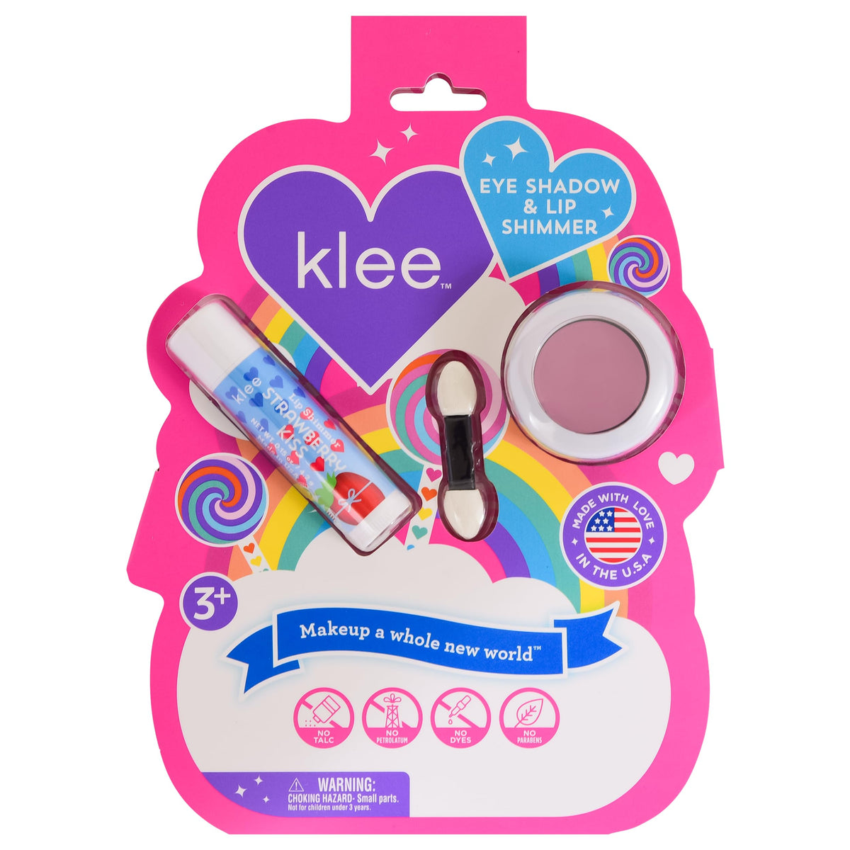 Klee Naturals compact front view showing shade and clean formula benefits