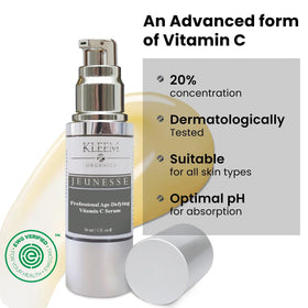 Kleem Organics before and after photos showing improved tone and reduced spots