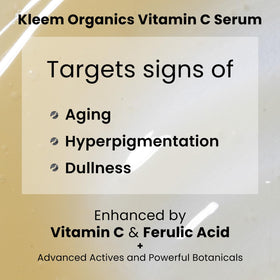 Kleem Organics close-up label showing key ingredients list for informed choice