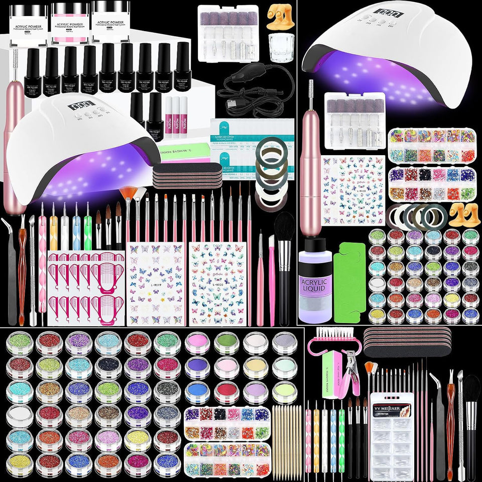 Klemon kit overview showing all included tools for complete home manicures