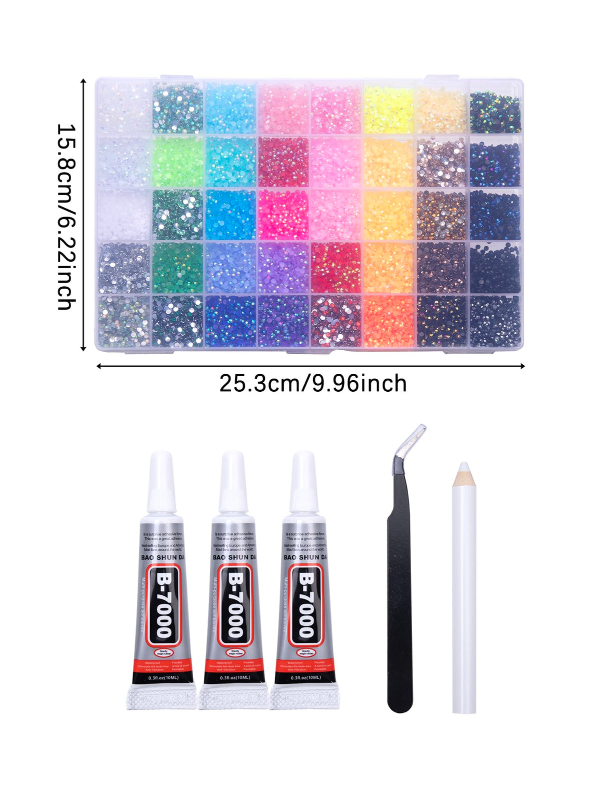 Klimonla detailed nail-art application with rhinestones for tiny accents