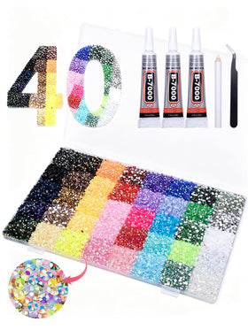 Klimonla tweezers and picker tools arranged for accurate rhinestone placement