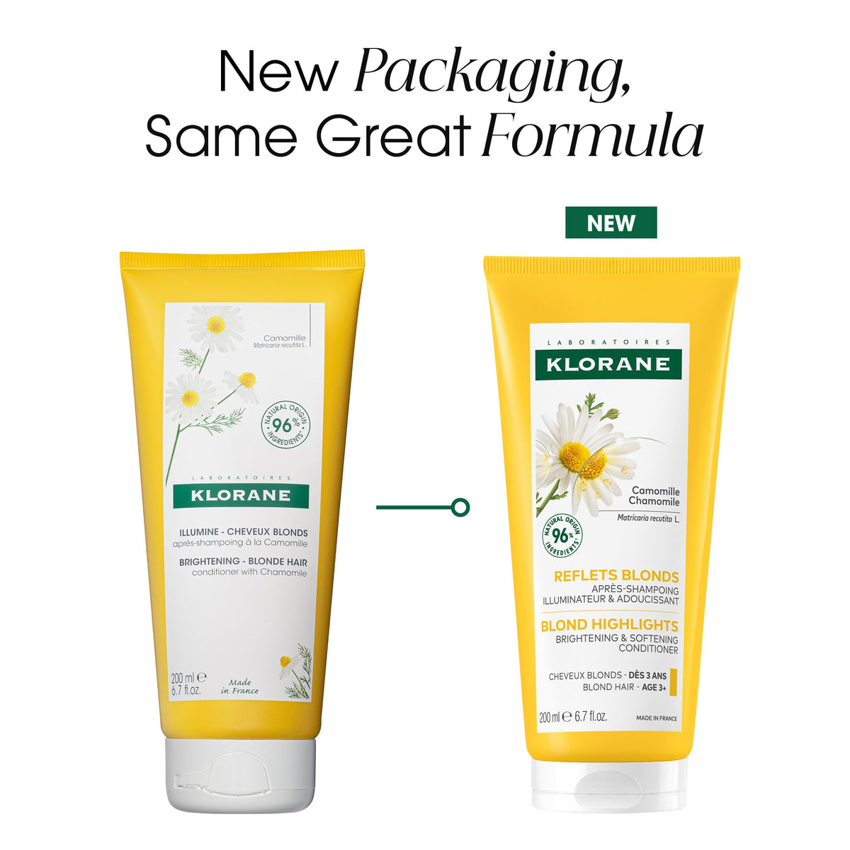 Klorane tube with chamomile flowers illustrating plant-based brightening