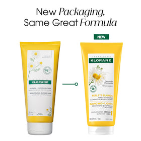 Klorane tube with chamomile flowers illustrating plant-based brightening