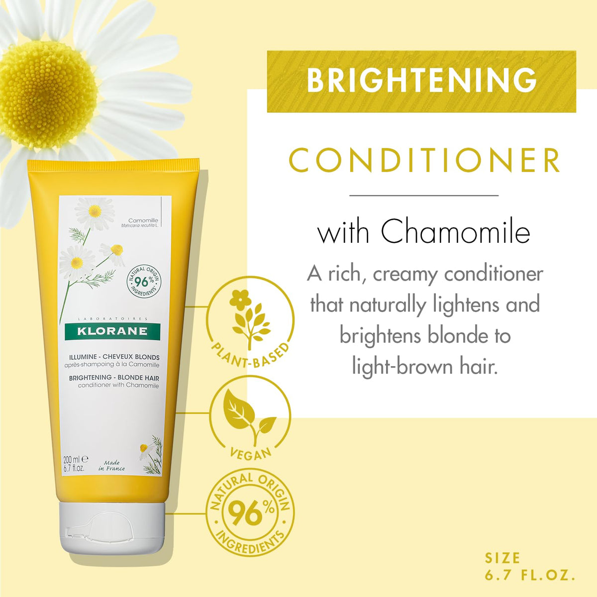 Klorane creamy conditioner texture highlighting smoothness and shine