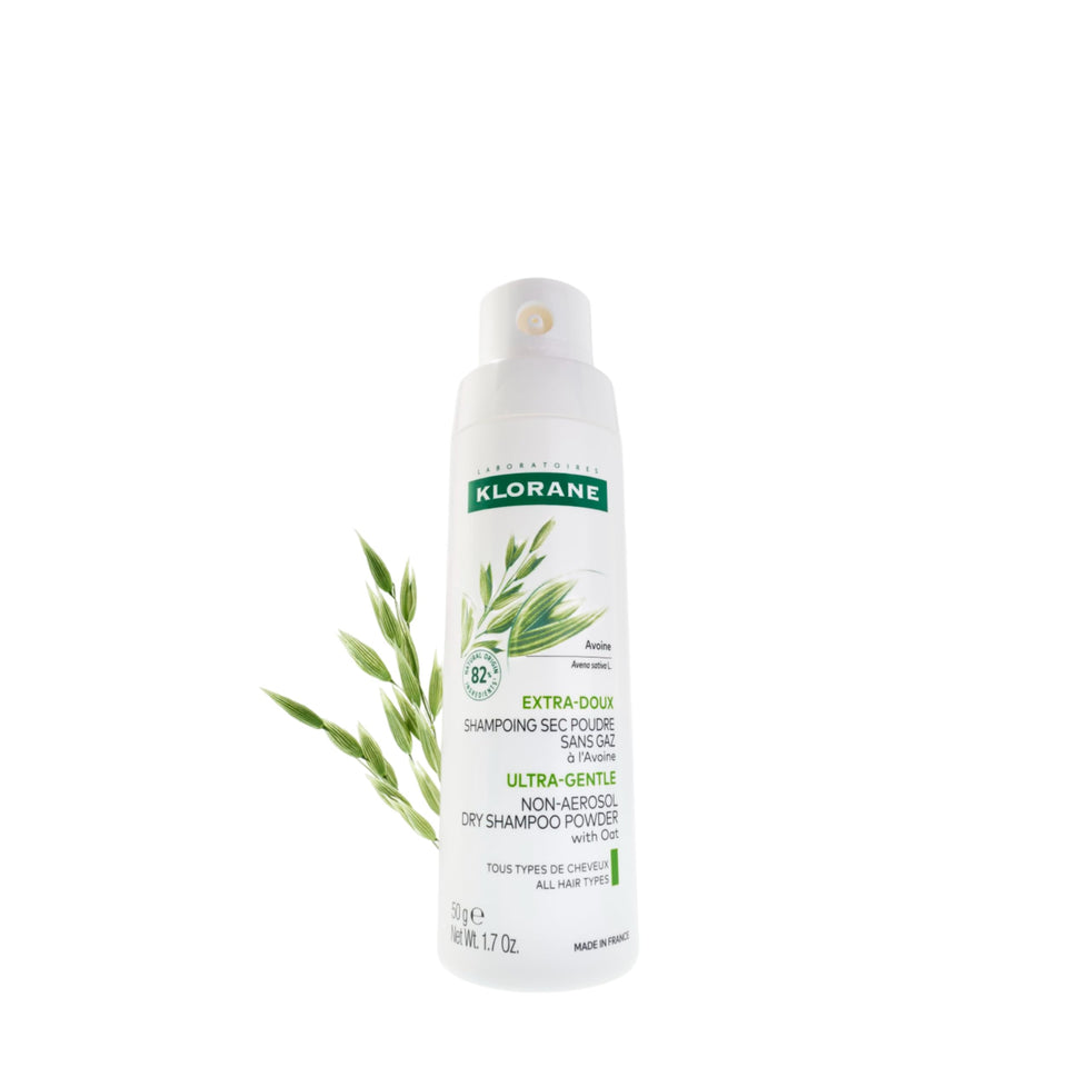 Klorane front packaging showing recyclable non-aerosol bottle and label benefits