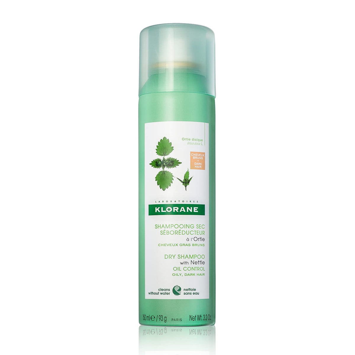 Klorane front packaging showing bottle and label with clear product benefits