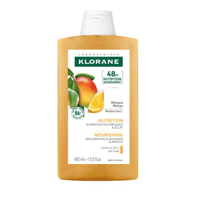 Klorane front packaging showing mango butter shampoo and nourishing benefit