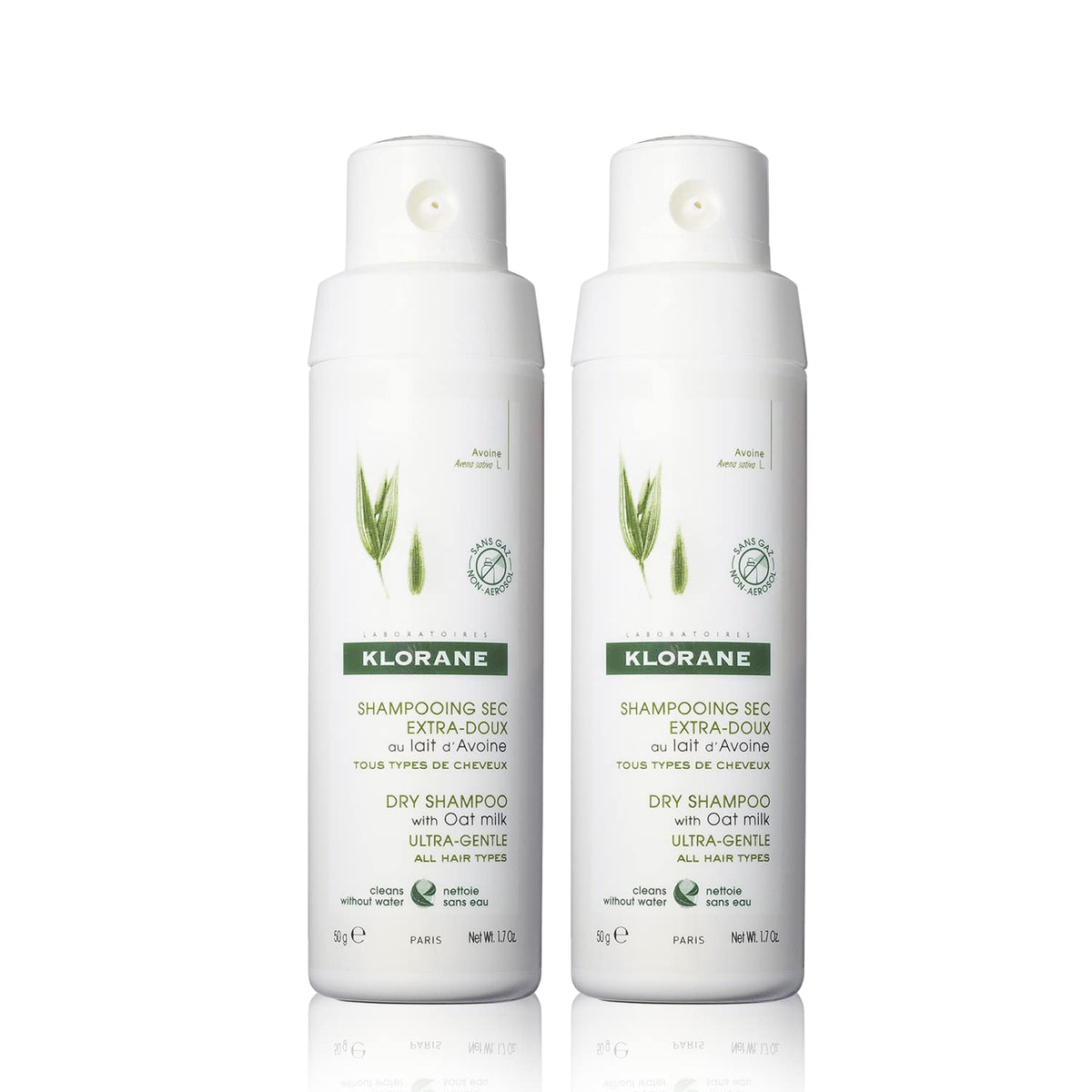Klorane front packaging showing oat milk dry shampoo benefits