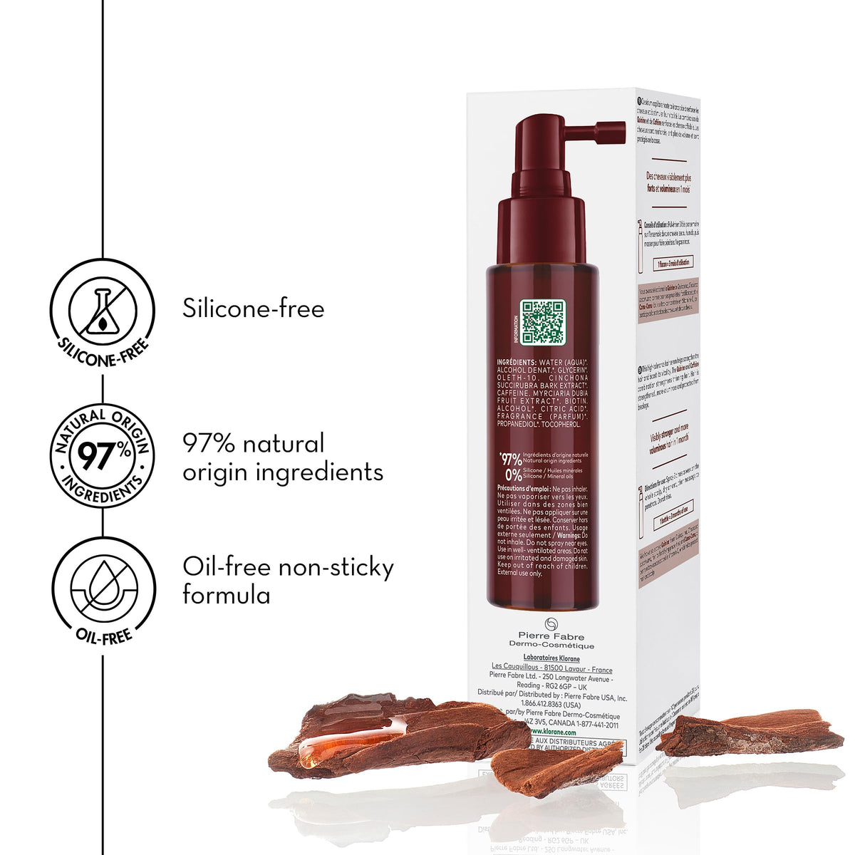 Klorane camu-camu fruit ingredient imagery emphasizing antioxidant protection