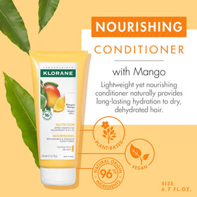 Klorane close-up of creamy mango butter texture illustrating hydration