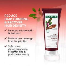 Klorane pump and label close-up highlighting dermatologist-tested benefit