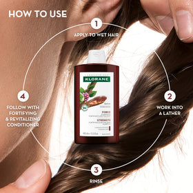 Klorane shampoo on bathroom shelf lifestyle scene promoting daily routine ease