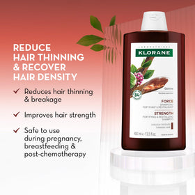 Klorane label close-up showing ingredient list and dermatologist-tested benefit