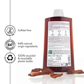 Klorane quinine extract ingredient shot highlighting plant-based strengthening benefit