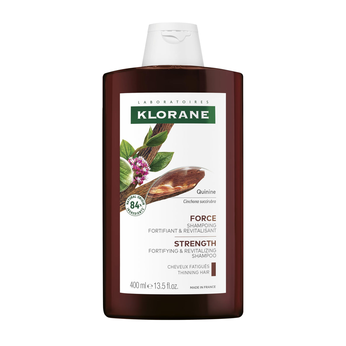 Klorane front packaging showing bottle and product name for quick recognition and benefit