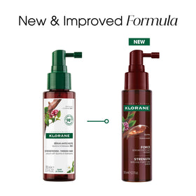 Klorane applying serum to scalp illustrating simple massage-in routine benefit
