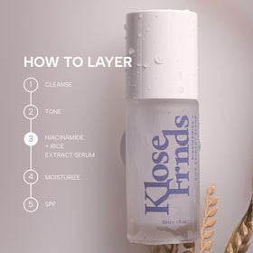 KLOSE FRNDS rice extract visual signifying heritage ingredient and softening effect