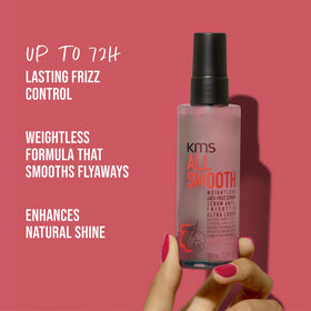 KMS AllSmooth being used during blow-dry to tame frizz and flyaways