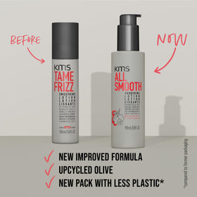 KMS focus on lengths and ends showing frizz control and improved softness