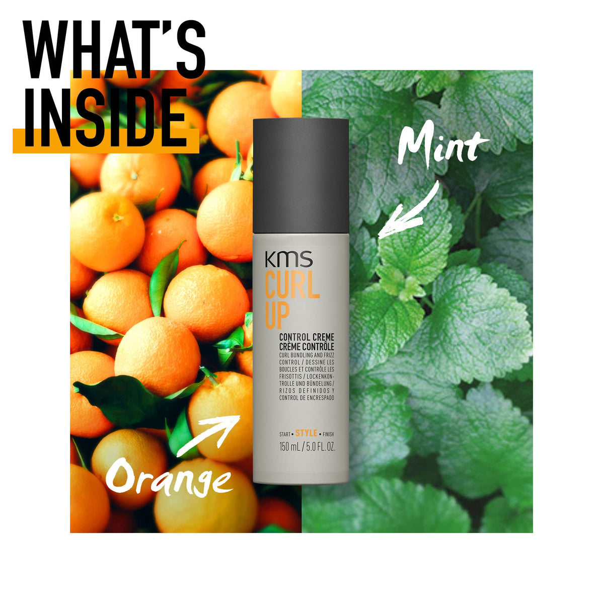 KMS being applied to towel-dried hair to boost curl definition and shine