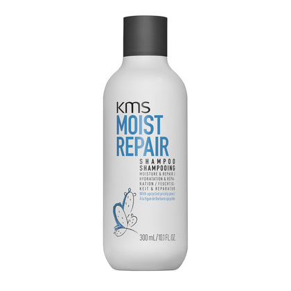 KMS moistrepair front bottle showing clean professional design and product benefit