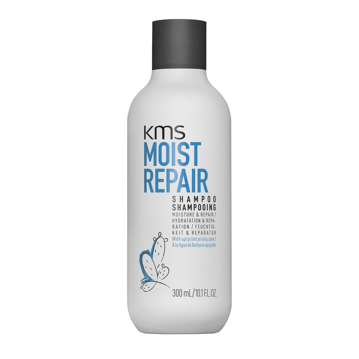 KMS moistrepair front bottle showing clean professional design and product benefit